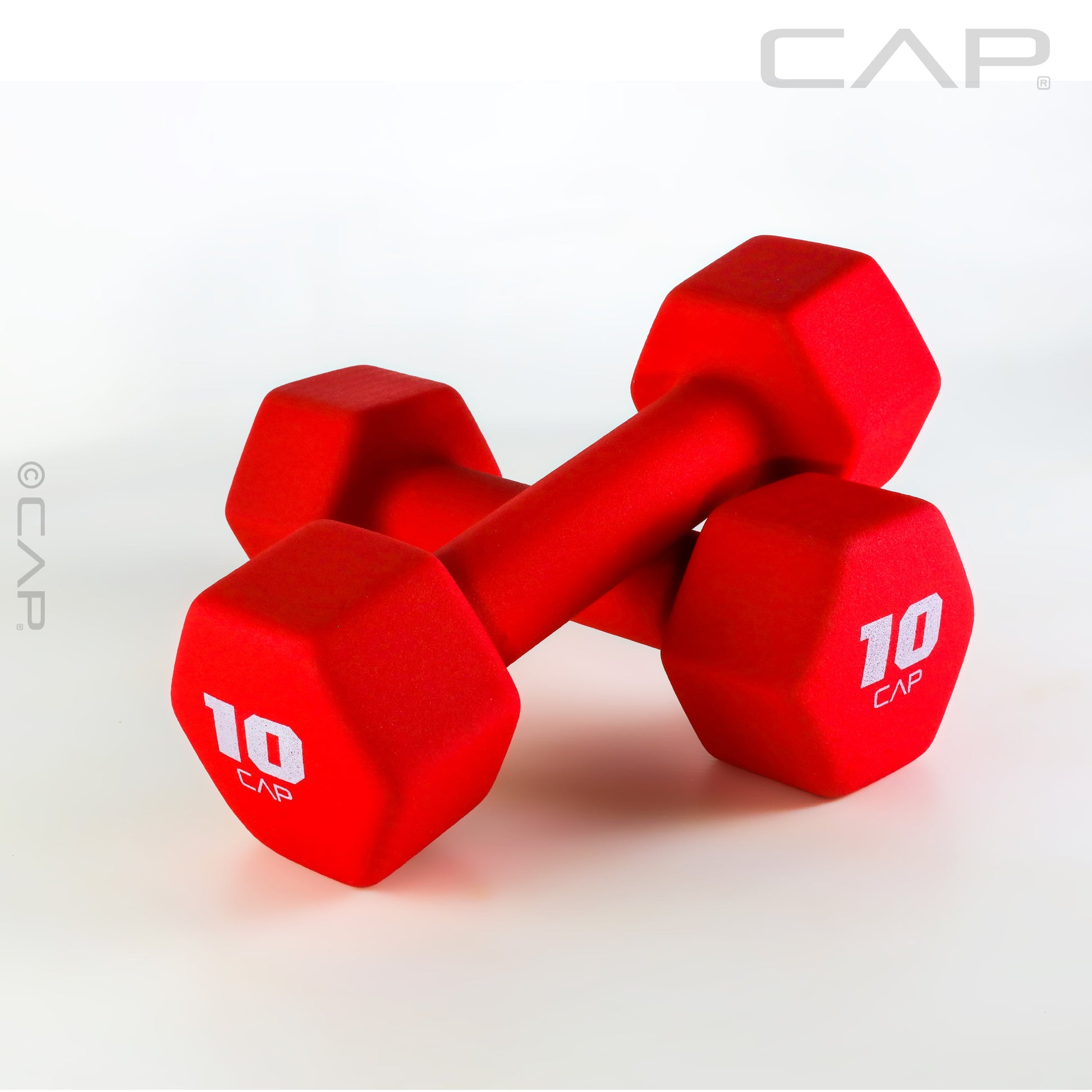 , 10Lb Neoprene Dumbbell, Red, Single