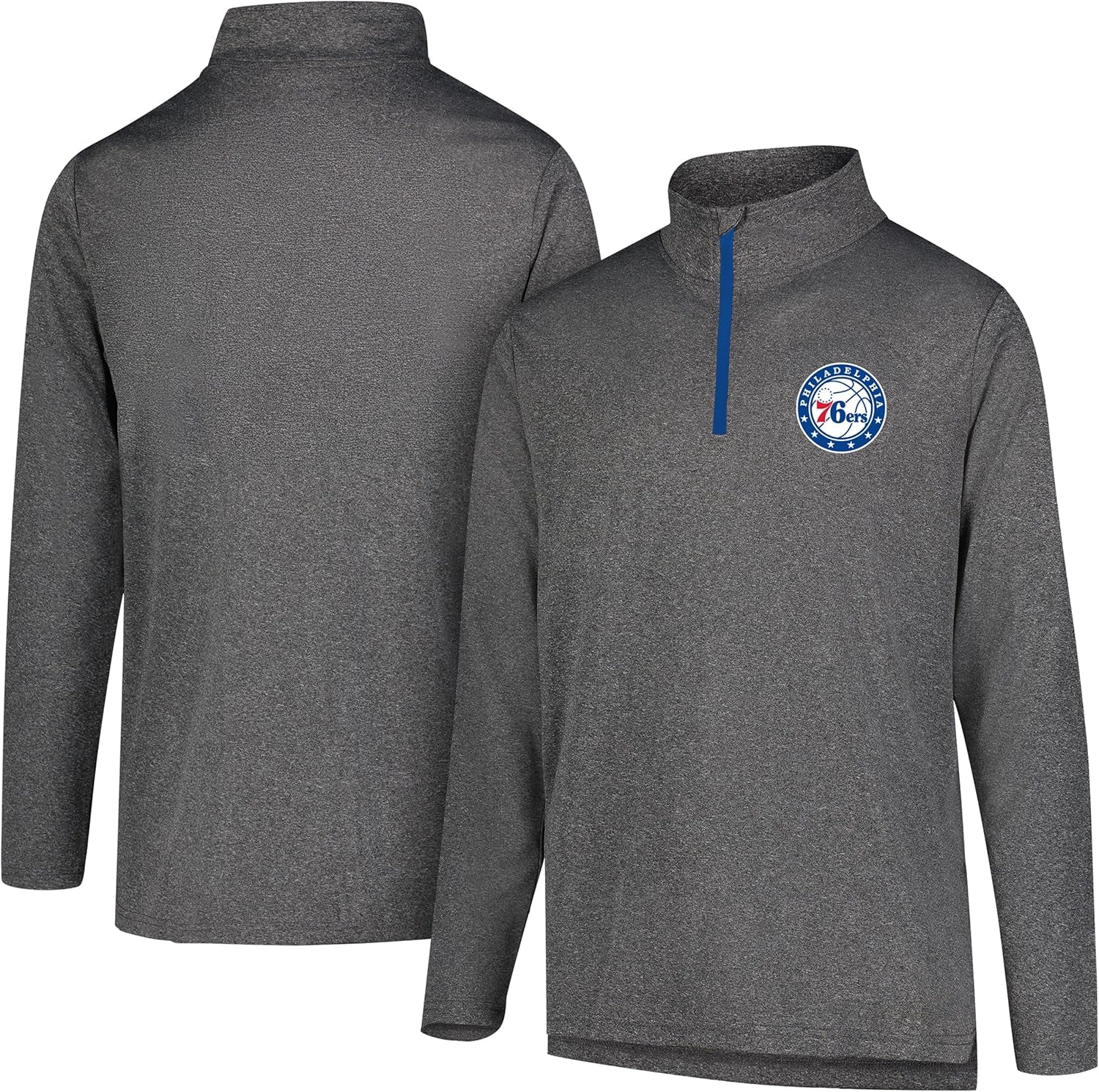 Men'S NBA Quarter Zip Long Sleeve Pullover T-Shirt