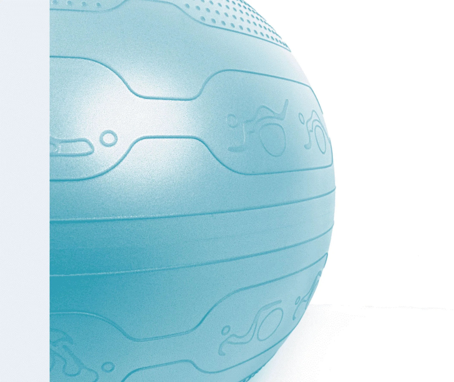 55Cm Yoga Ball, Anti-Burst, Exercises Poses Embossed