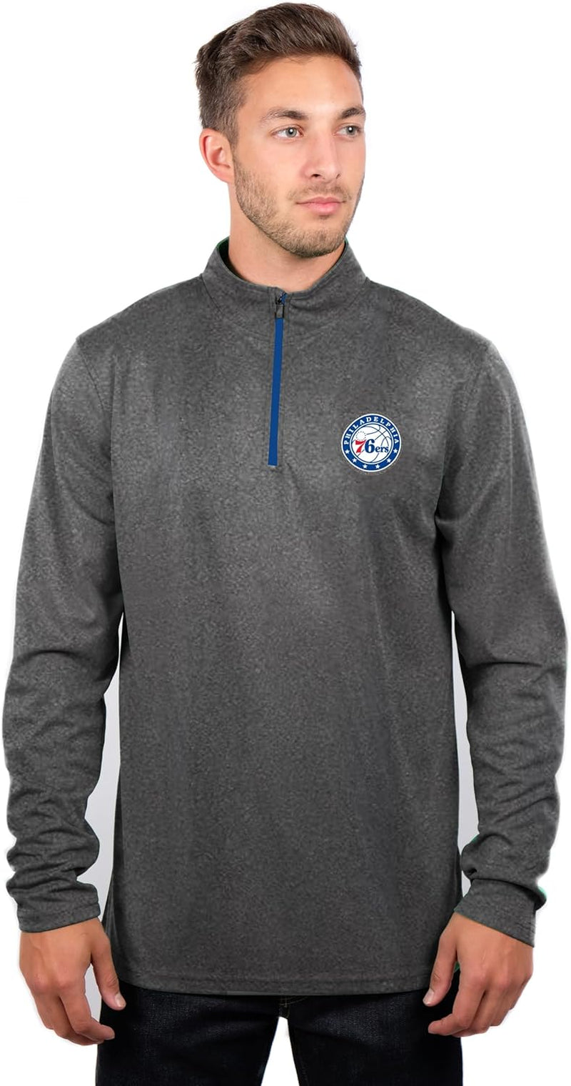 Men'S NBA Quarter Zip Long Sleeve Pullover T-Shirt