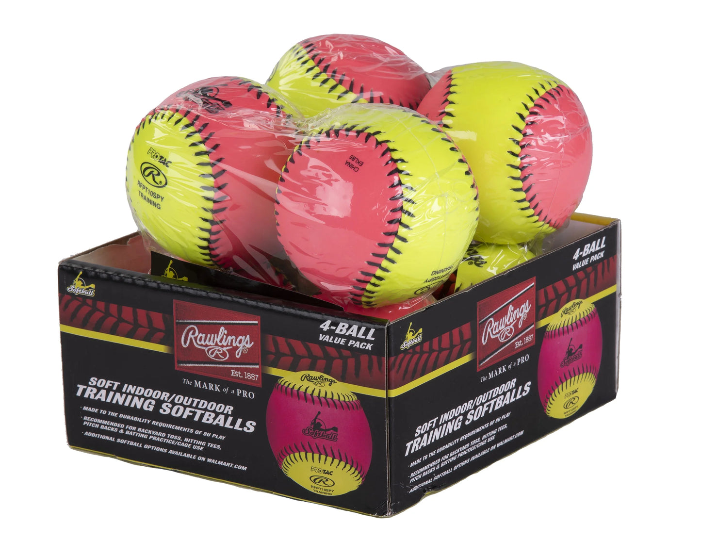 Official League Recreational Use Fastpitch Softballs, 10 Inch, 4 Count