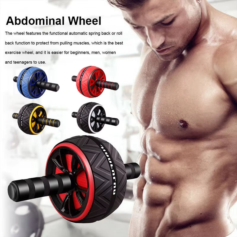 Ab Roller No Noise Abdominal Wheel, Stretch Trainer for Arm Waist and Leg Exercise, Gym Fitness Equipment