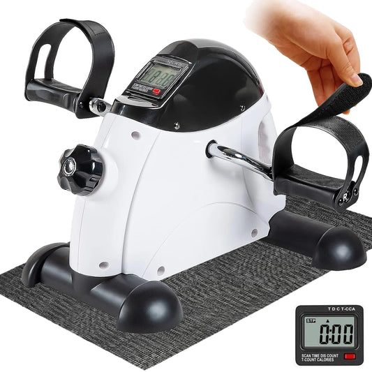 Mini Pedal Exerciser under Desk Bike with Non Slip Carpet